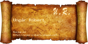 Ungár Róbert névjegykártya